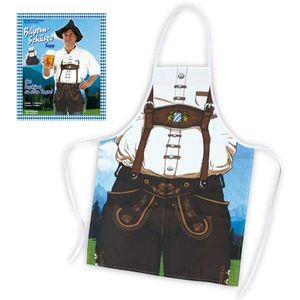 Oktoberfest keukenschort man met lederhose