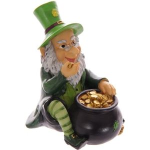 Spaarpot saint Patrick kabouter met pot goud