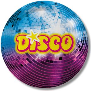 Disco feest wegwerpbordjes - 10x - D23 cm - jaren 80/disco themafeest