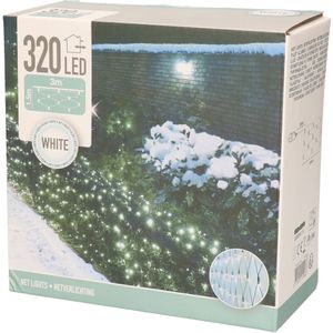 Kerstverlichting koel wit LED netverlichting 150 x 300 cm