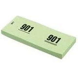 3x stuks garderobe nummer blokken van papier groen, nummers 1 t/m 1000