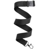 50x Keycord/lanyard zwart met sleutelhanger 50 cm