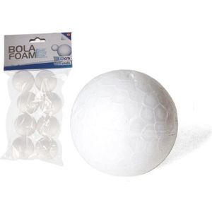 8x Stuks piepschuim hobby/DIY ballen/bollen 3 cm