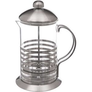 Cafetiere French Press koffiezetter - koffiemaker pers - 800 ml - glas/rvs