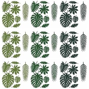 3x pakjes hawaii decoratie palmboom bladeren met 21 stuks