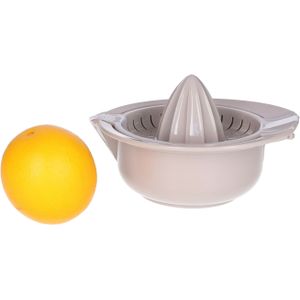 Plasticforte Sinaasappelpers/citruspers - Handmatig - kunststof - 18 x 10 cm - beige