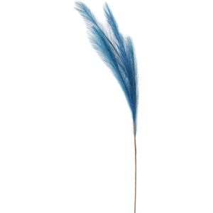 Kunstgras/rietgras/takken/losse steel - pluimen pampasgras - blauw - 80 cm