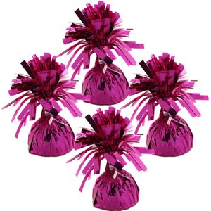 Ballon gewichtjes - 8x - fuchsia - 170 gram - gewichtjes voor helium ballontrosjes