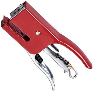 Kantoor nietmachine/niettang - metaal - 17 cm - rood - voor nietjes nr 10