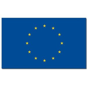3x stuks vlag Europa 90 x 150 cm feestartikelen
