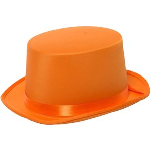 Verkleed hoed - oranje - volwassenen - carnaval - kleuren thema - feestkleding accessoires