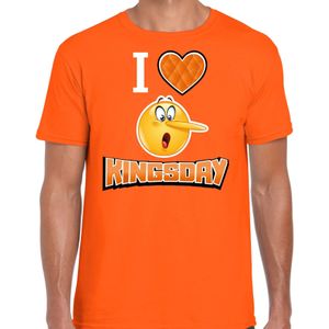 Oranje Koningsdag t-shirt - I love kingsday - voor heren