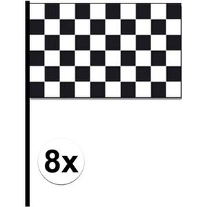 8x Finish vlaggen zwaaivlag 30 x 45 cm