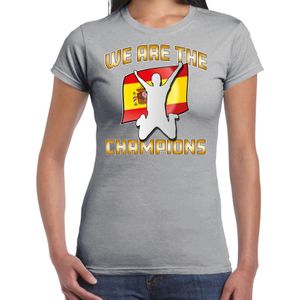 Verkleed T-shirt voor dames - Spanje - grijs - voetbal supporter - themafeest