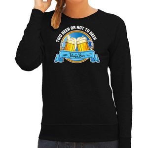 Apres ski sweater voor dames - two beer or not to beer - zwart - wintersport - bier