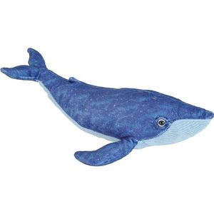 Pluche blauwe walvis knuffel 50 cm