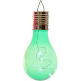 6x Buiten LED groen/geel/rood peertjes solar verlichting 14 cm