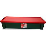 Kerst inpakpapier/cadeaupapier opbergbox groen/rood 81 x 28 x 16 cm