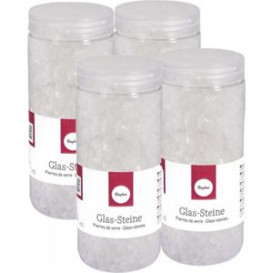Uitdrukkelijk Bekend mosterd 4x potjes transparante decoratie steentjes glas 475 ml (woonaccessoires) |  € 22 bij Bellatio.nl | beslist.nl