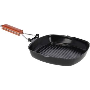 Gerimport Grillpan 25 X 25 X 5 Cm Anti-aanbak Staal Zwart