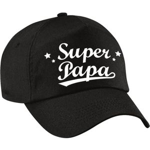 Super papa  vaderdag cadeau pet /cap zwart voor heren