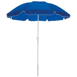 Blauwe strand parasol van polyester 145 cm