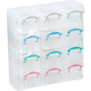 Hobbybox/sorteerbox - 12-vaks - 20 x 22 cm - Hobby opberger/sorteerder