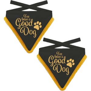 2x stuks kerst halsband bandana/sjaaltjes voor kleine hondjes Good Dog