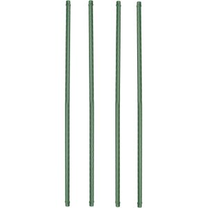 Nature 12x stuks planten stokken/plantensteun/tonkinstokken - groen - 90 cm - geplastificeerd metaal