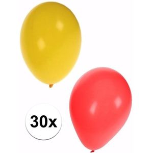 Sinterklaas ballonnen 30 stuks geel/rood