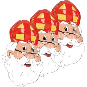 3x Wanddecoratie Sinterklaas 62 cm