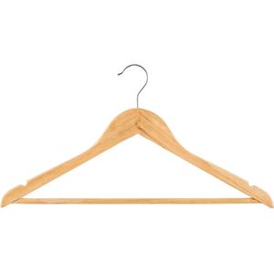 Set van 8x stuks houten kledinghangers 45 x 23 cm - Kledingkast hangers/kleerhangers