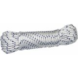 AMIG paracord touw - 2x - 10 meter - D4mm - 400kg - nylon/polyester - wit/blauw