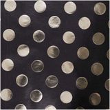 9x Rollen transparante/folie inpakpapier zilveren/gouden stippen pakket - groen/zwart 200 x 70 cm