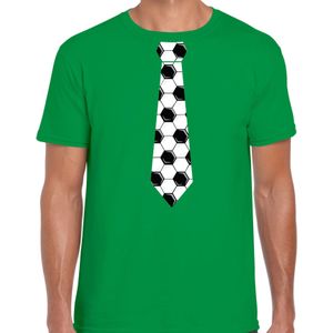 Groen supporter t-shirt voetbal stropdas EK/ WK voor heren