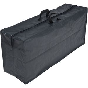 1x Grijze Tuinkussens Opbergtassen met Rits 128 X 57 X 37 cm