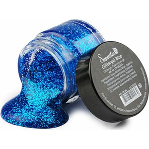 Superstar Glittergel voor lichaam/gezicht en haar - blauw - 15 ml