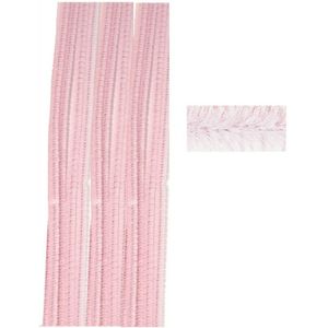 Roze chenilledraad setje van 50 cm - 30x stuks