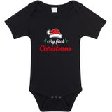 My first Christmas Kerst romper zwart voor babys