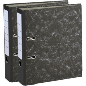 Topwrite Ringband map/ordner - 2x - Home Office - 2 gaats A4 - zwart - breedte 7,5 cm