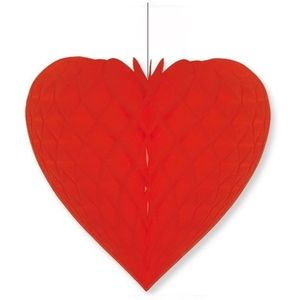 Rood decoratie hart 28 cm