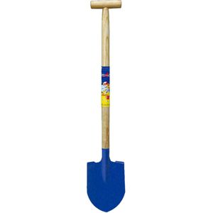 Speelgoed schep - voor kinderen - punt - metaal - blauw - 60 cm