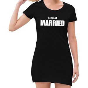 Almost married vrijgezellenfeest jurkje met zwart voor dames
