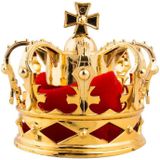 Mini konings kroontje goud 8 cm op clip