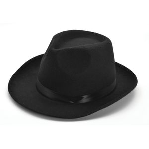 Zwarte Fedora verkleed hoed voor volwassenen