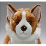 Pluche Bruin/Witte Corgi Hond Knuffel 35 cm - Honden Huisdieren Knuffels - Speelgoed Voor Kinderen
