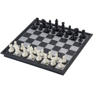 Reis schaak spel, magnetisch, opklapbaar. Afm. 24 x 24 cm