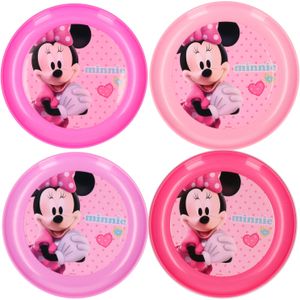 4x Plastic Disney Minnie Mouse bordjes