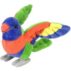 Pluche lori papegaaien vogel knuffel 25 x 20 x 10 cm