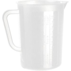 Juypal keuken maatbeker/mengbeker - kunststof - wit - 1400 ml